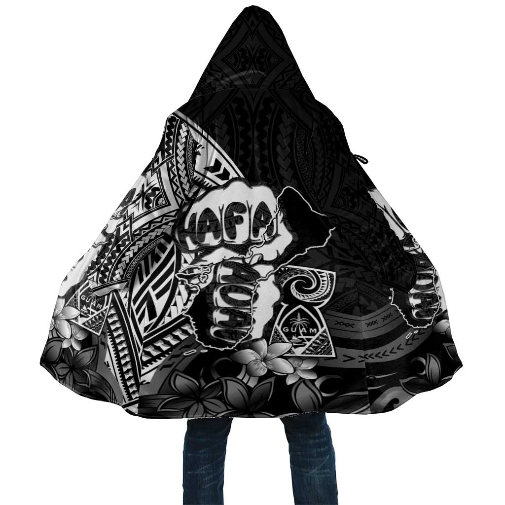 Hafa Adai Guam Discovery Day Cloak Chamorro Latte Stone Hand Black Version LT14 Unisex Black - Polynesian Pride