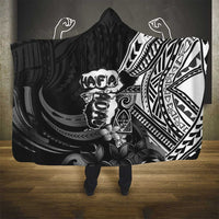 Hafa Adai Guam Discovery Day Hooded Blanket Chamorro Latte Stone Hand Black Version