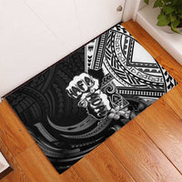 Hafa Adai Guam Discovery Day Rubber Doormat Chamorro Latte Stone Hand Black Version LT14 - Polynesian Pride