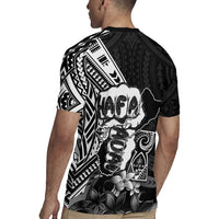 Hafa Adai Guam Discovery Day Rugby Jersey Chamorro Latte Stone Hand Black Version LT14 - Polynesian Pride