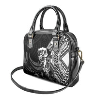 Hafa Adai Guam Discovery Day Shoulder Handbag Chamorro Latte Stone Hand Black Version