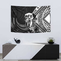 Hafa Adai Guam Discovery Day Tapestry Chamorro Latte Stone Hand Black Version LT14 - Polynesian Pride