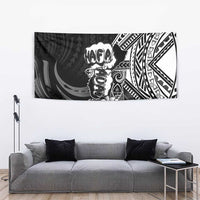 Hafa Adai Guam Discovery Day Tapestry Chamorro Latte Stone Hand Black Version LT14 - Polynesian Pride