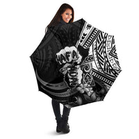 Hafa Adai Guam Discovery Day Umbrella Chamorro Latte Stone Hand Black Version