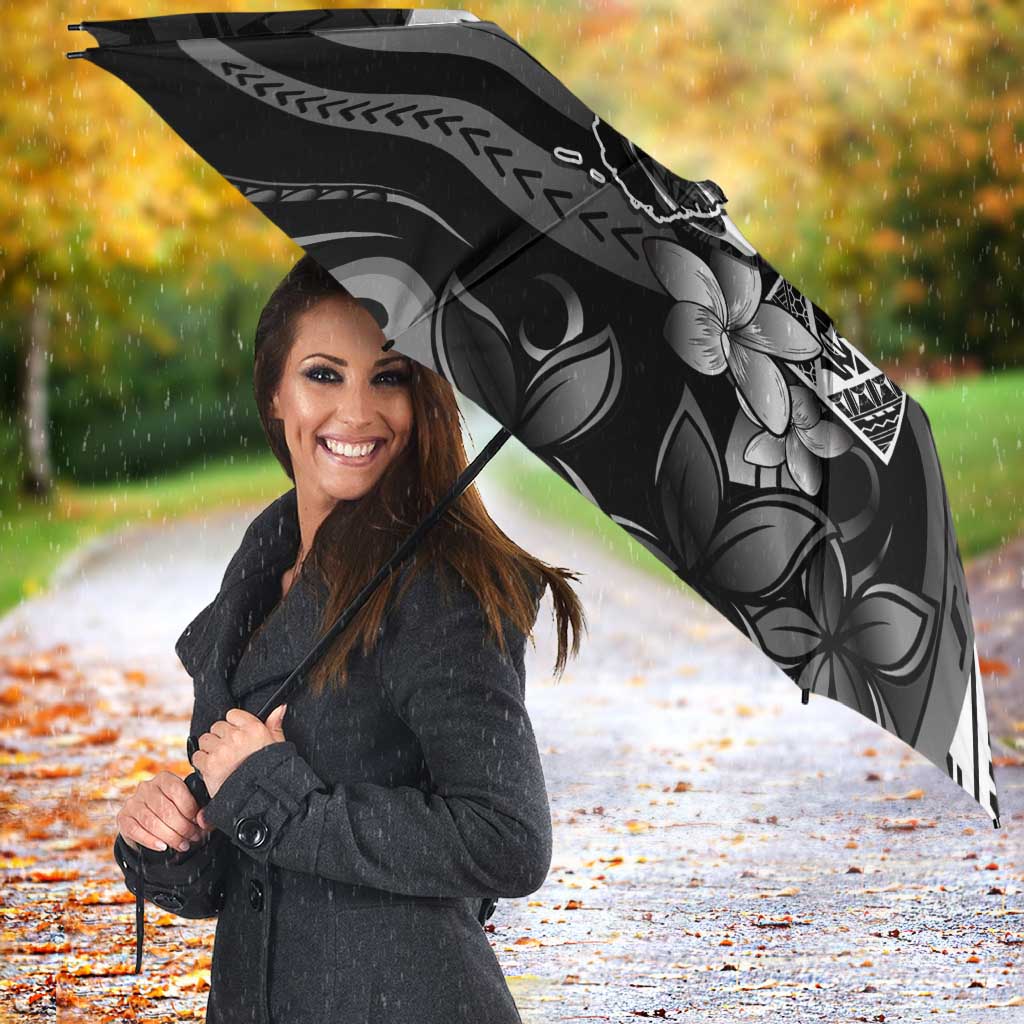 Hafa Adai Guam Discovery Day Umbrella Chamorro Latte Stone Hand Black Version