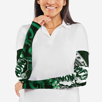 Hafa Adai Guam Discovery Day Arm Sleeves Chamorro Latte Stone Hand Green Version LT14 - Polynesian Pride