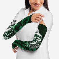 Hafa Adai Guam Discovery Day Arm Sleeves Chamorro Latte Stone Hand Green Version LT14 - Polynesian Pride