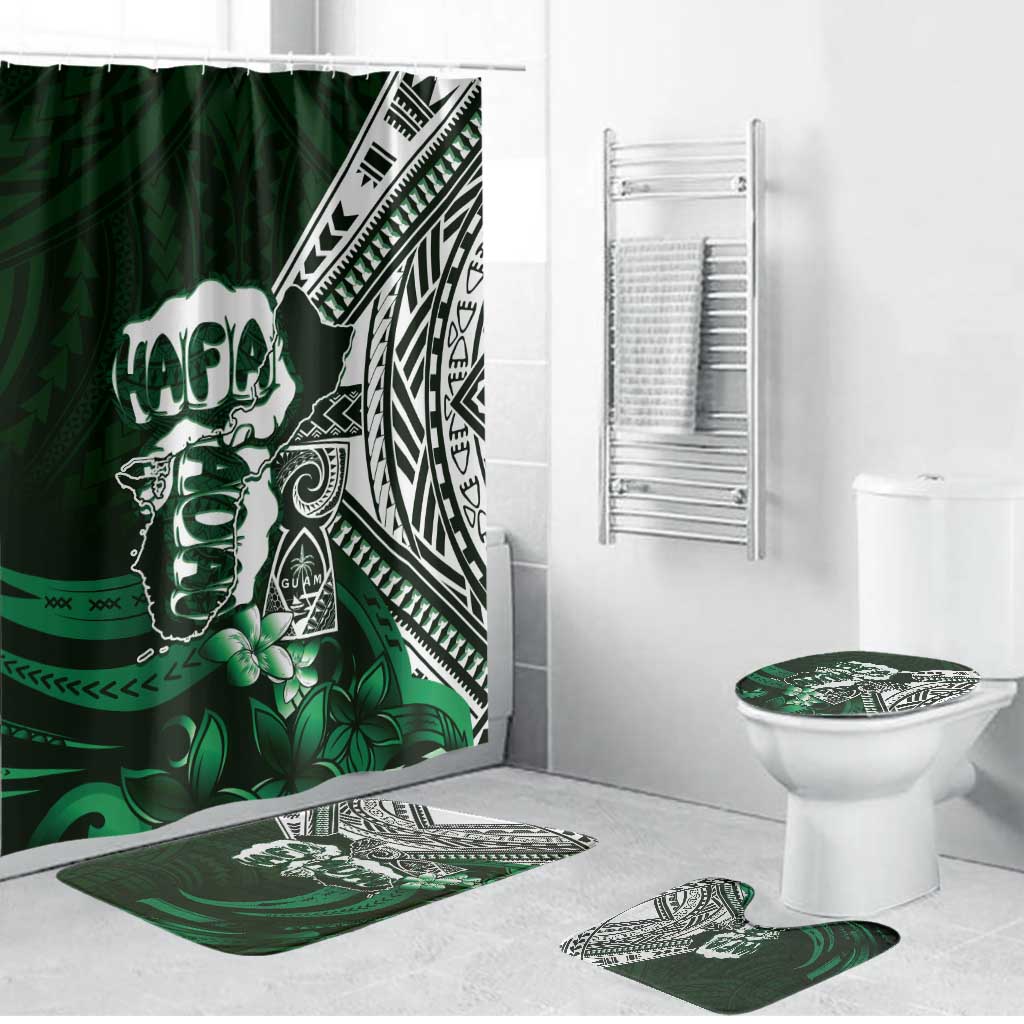 Hafa Adai Guam Discovery Day Bathroom Set Chamorro Latte Stone Hand Green Version