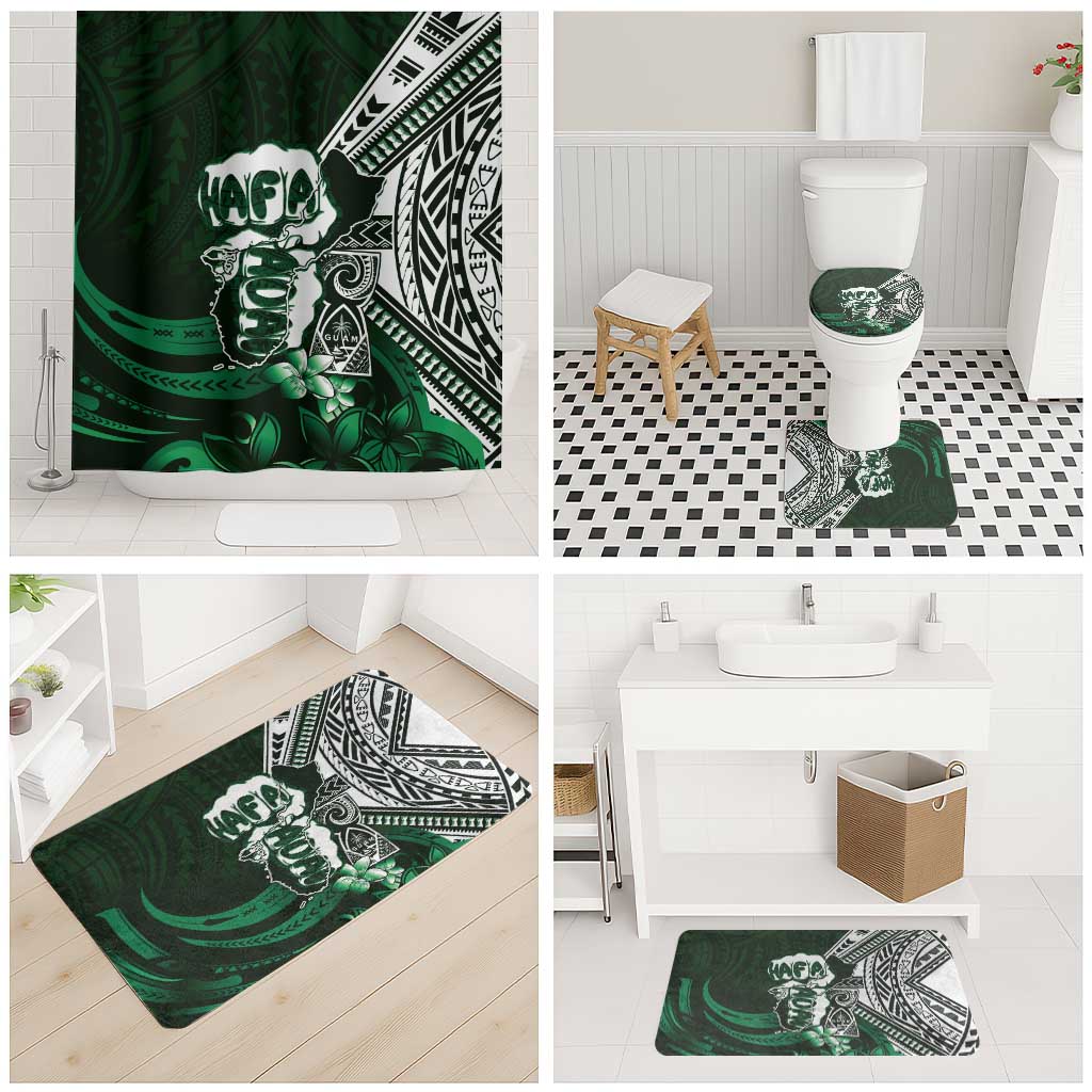 Hafa Adai Guam Discovery Day Bathroom Set Chamorro Latte Stone Hand Green Version