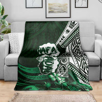 Hafa Adai Guam Discovery Day Blanket Chamorro Latte Stone Hand Green Version LT14 - Polynesian Pride