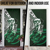 Hafa Adai Guam Discovery Day Door Cover Chamorro Latte Stone Hand Green Version LT14 - Polynesian Pride