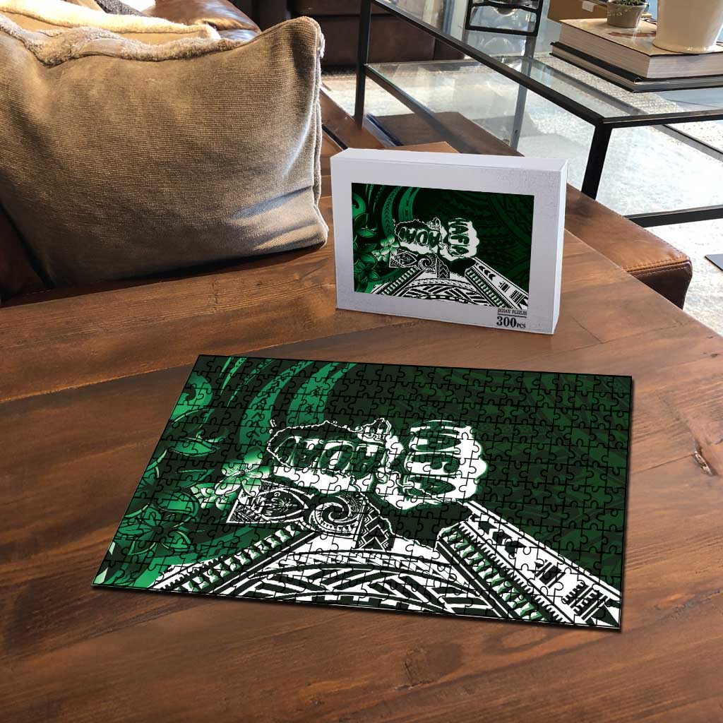 Hafa Adai Guam Discovery Day Puzzle Chamorro Latte Stone Hand Green Version
