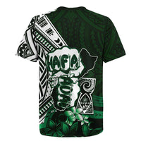 Hafa Adai Guam Discovery Day Rugby Jersey Chamorro Latte Stone Hand Green Version LT14 - Polynesian Pride