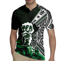 Hafa Adai Guam Discovery Day Rugby Jersey Chamorro Latte Stone Hand Green Version LT14 - Polynesian Pride