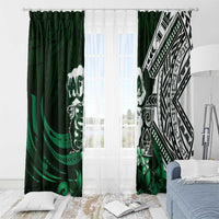 Hafa Adai Guam Discovery Day Window Curtain Chamorro Latte Stone Hand Green Version LT14 - Polynesian Pride