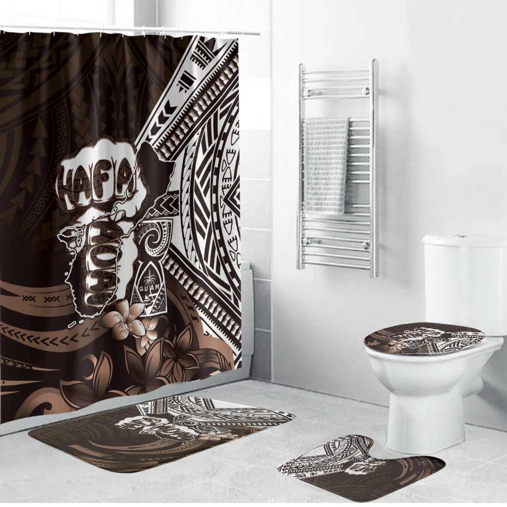 Hafa Adai Guam Discovery Day Bathroom Set Chamorro Latte Stone Hand Brown Version