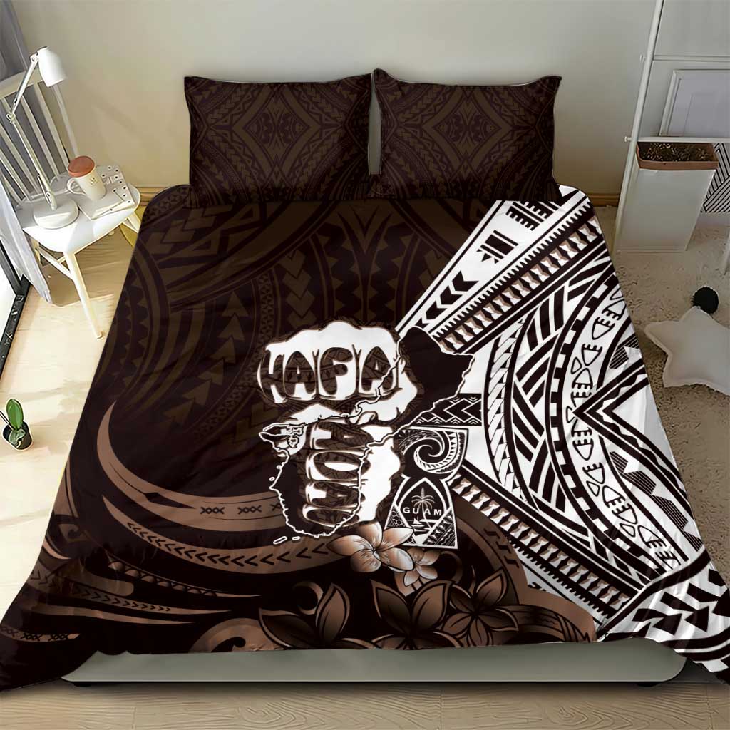 Hafa Adai Guam Discovery Day Bedding Set Chamorro Latte Stone Hand Brown Version LT14 - Polynesian Pride