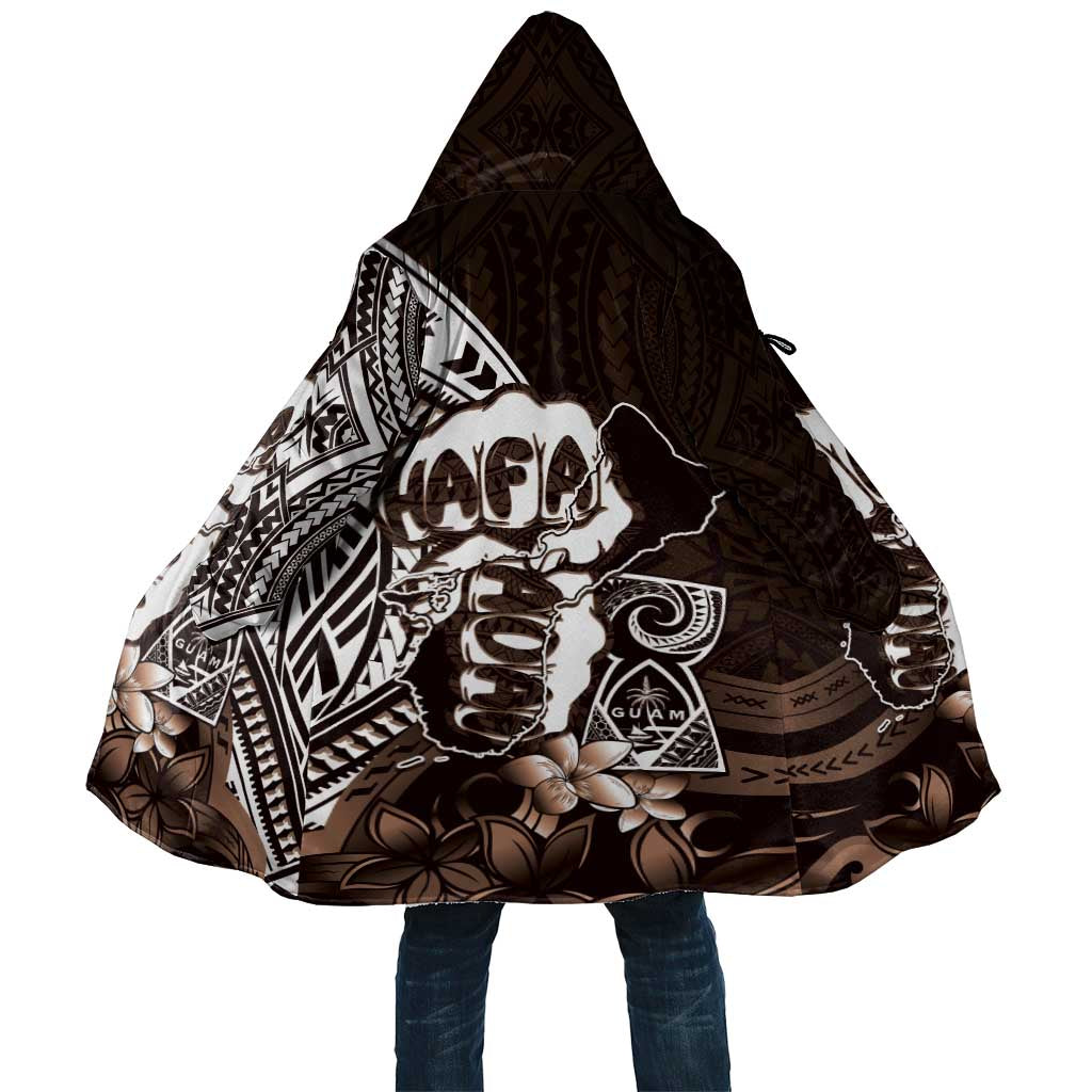 Hafa Adai Guam Discovery Day Cloak Chamorro Latte Stone Hand Brown Version LT14 Unisex Brown - Polynesian Pride