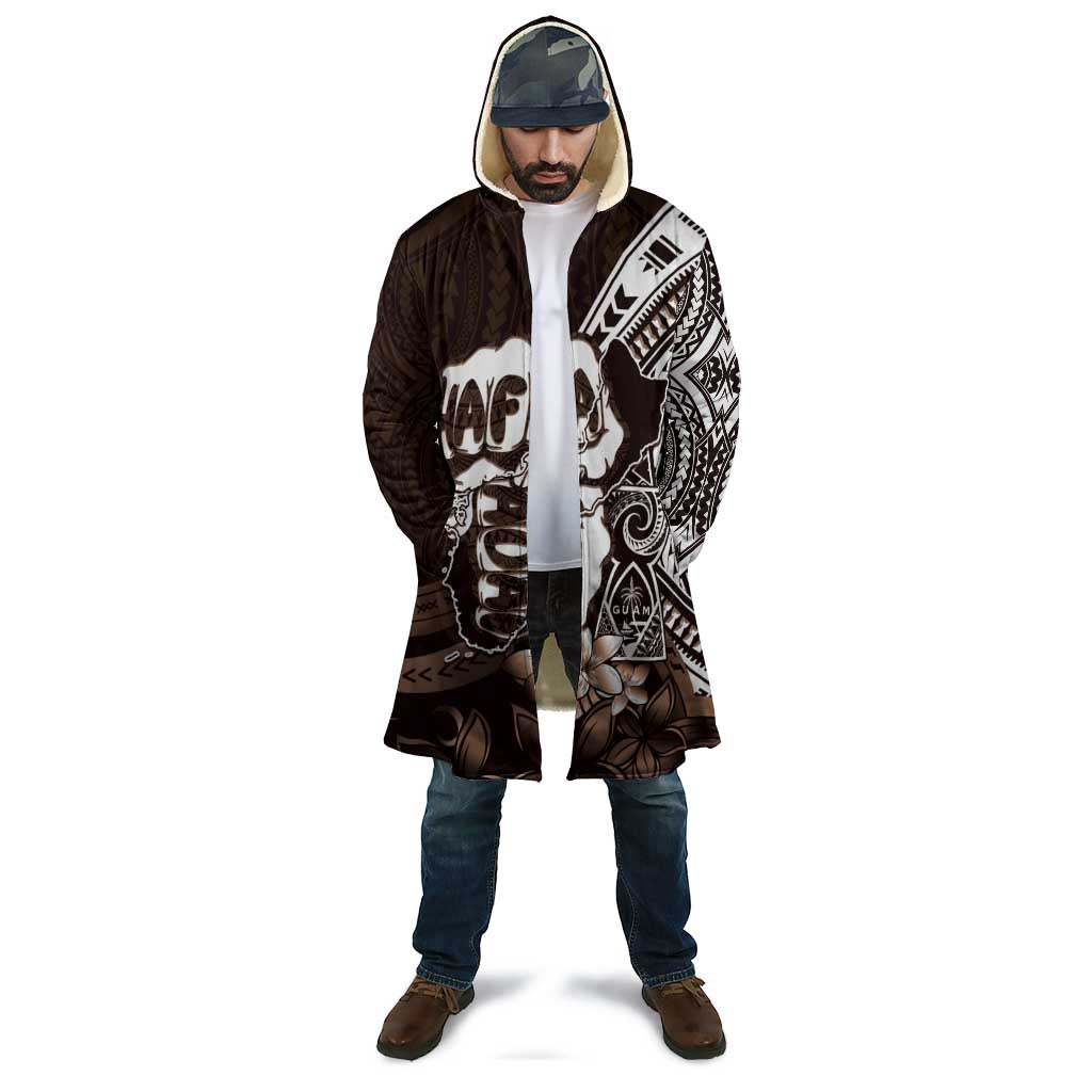 Hafa Adai Guam Discovery Day Cloak Chamorro Latte Stone Hand Brown Version