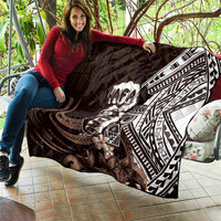 Hafa Adai Guam Discovery Day Quilt Chamorro Latte Stone Hand Brown Version LT14 - Polynesian Pride
