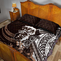 Hafa Adai Guam Discovery Day Quilt Bed Set Chamorro Latte Stone Hand Brown Version