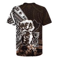 Hafa Adai Guam Discovery Day Rugby Jersey Chamorro Latte Stone Hand Brown Version