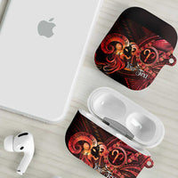 Personalised Polynesia Zodiac Aries AirPods Case Galaxy Polynesian Pattern Chest Tattoo Style