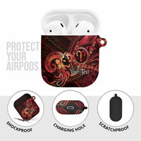 Personalised Polynesia Zodiac Aries AirPods Case Galaxy Polynesian Pattern Chest Tattoo Style