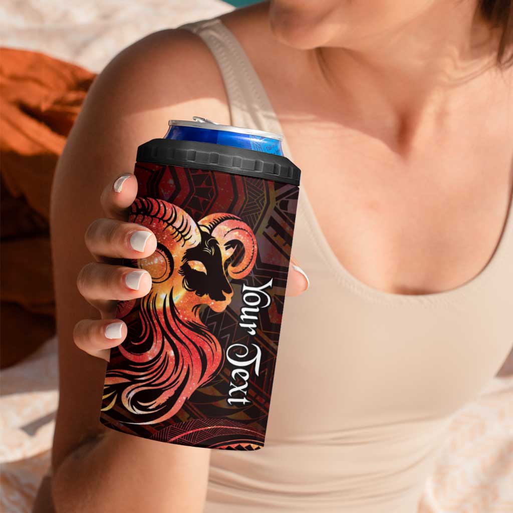 Personalised Polynesia Zodiac Aries 4 in 1 Can Cooler Tumbler Galaxy Polynesian Pattern Chest Tattoo Style LT14 - Polynesian Pride