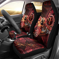 Personalised Polynesia Zodiac Aries Car Seat Cover Galaxy Polynesian Pattern Chest Tattoo Style