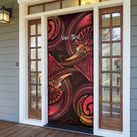 Personalised Polynesia Zodiac Aries Door Cover Galaxy Polynesian Pattern Chest Tattoo Style