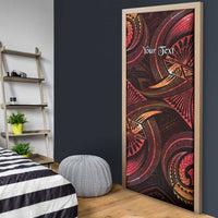 Personalised Polynesia Zodiac Aries Door Cover Galaxy Polynesian Pattern Chest Tattoo Style
