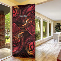 Personalised Polynesia Zodiac Aries Door Cover Galaxy Polynesian Pattern Chest Tattoo Style