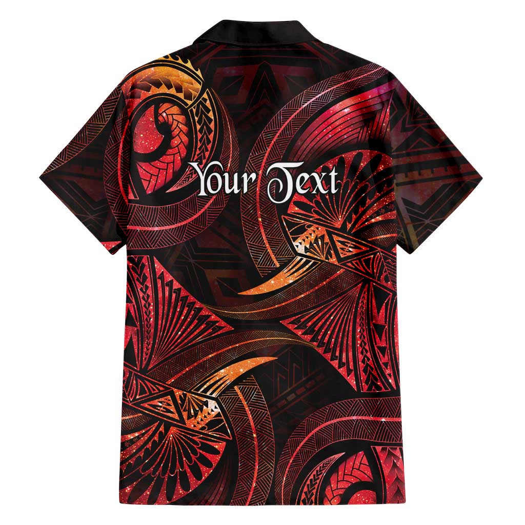 Personalised Polynesia Zodiac Aries Family Matching Mermaid Dress and Hawaiian Shirt Galaxy Polynesian Pattern Chest Tattoo Style