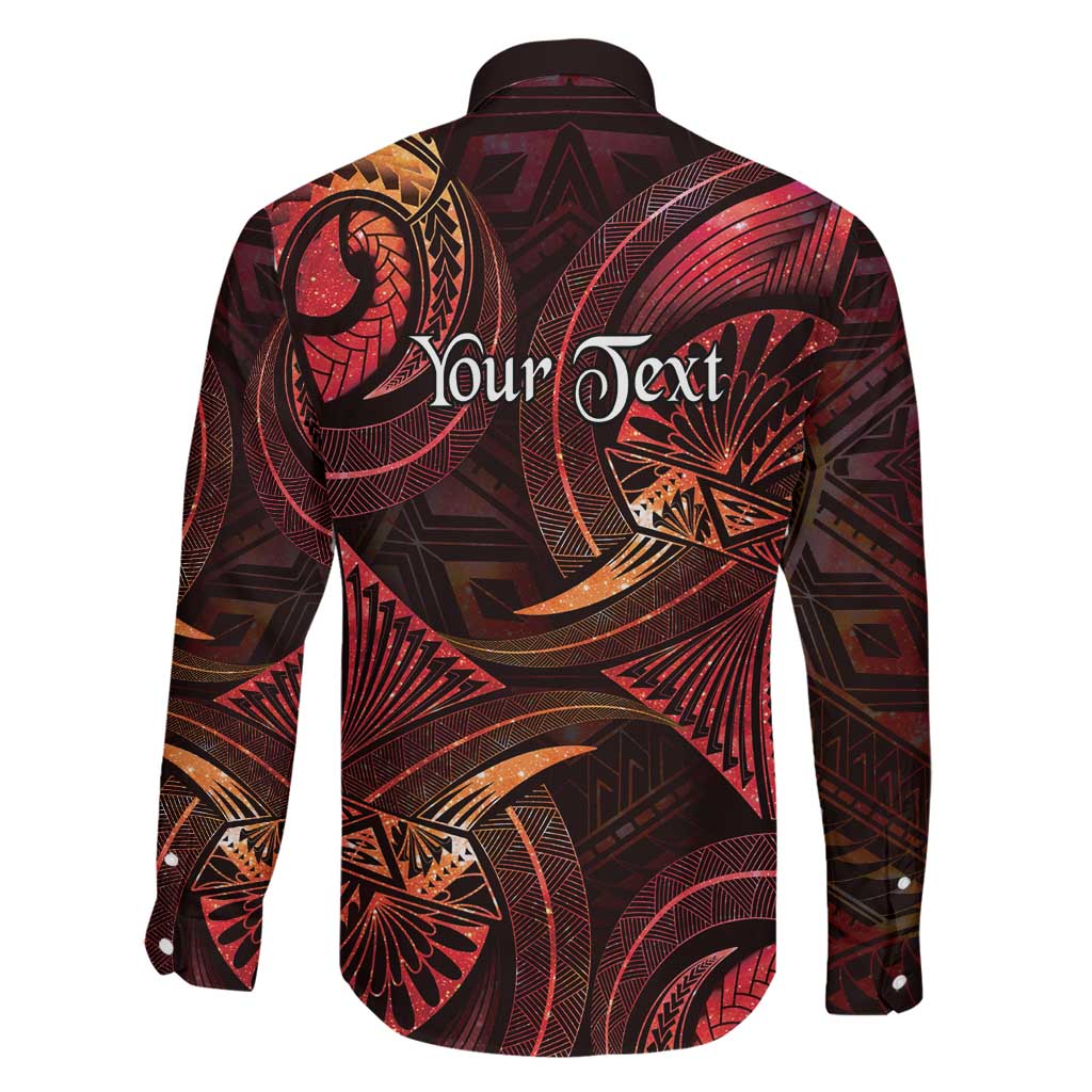 Personalised Polynesia Zodiac Aries Family Matching Mermaid Dress and Hawaiian Shirt Galaxy Polynesian Pattern Chest Tattoo Style