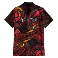 Personalised Polynesia Zodiac Aries Family Matching Off The Shoulder Long Sleeve Dress and Hawaiian Shirt Galaxy Polynesian Pattern Chest Tattoo Style