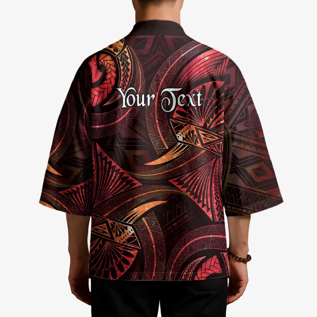Personalised Polynesia Zodiac Aries Kimono Galaxy Polynesian Pattern Chest Tattoo Style