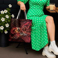 Personalised Polynesia Zodiac Aries Tote Bag Galaxy Polynesian Pattern Chest Tattoo Style