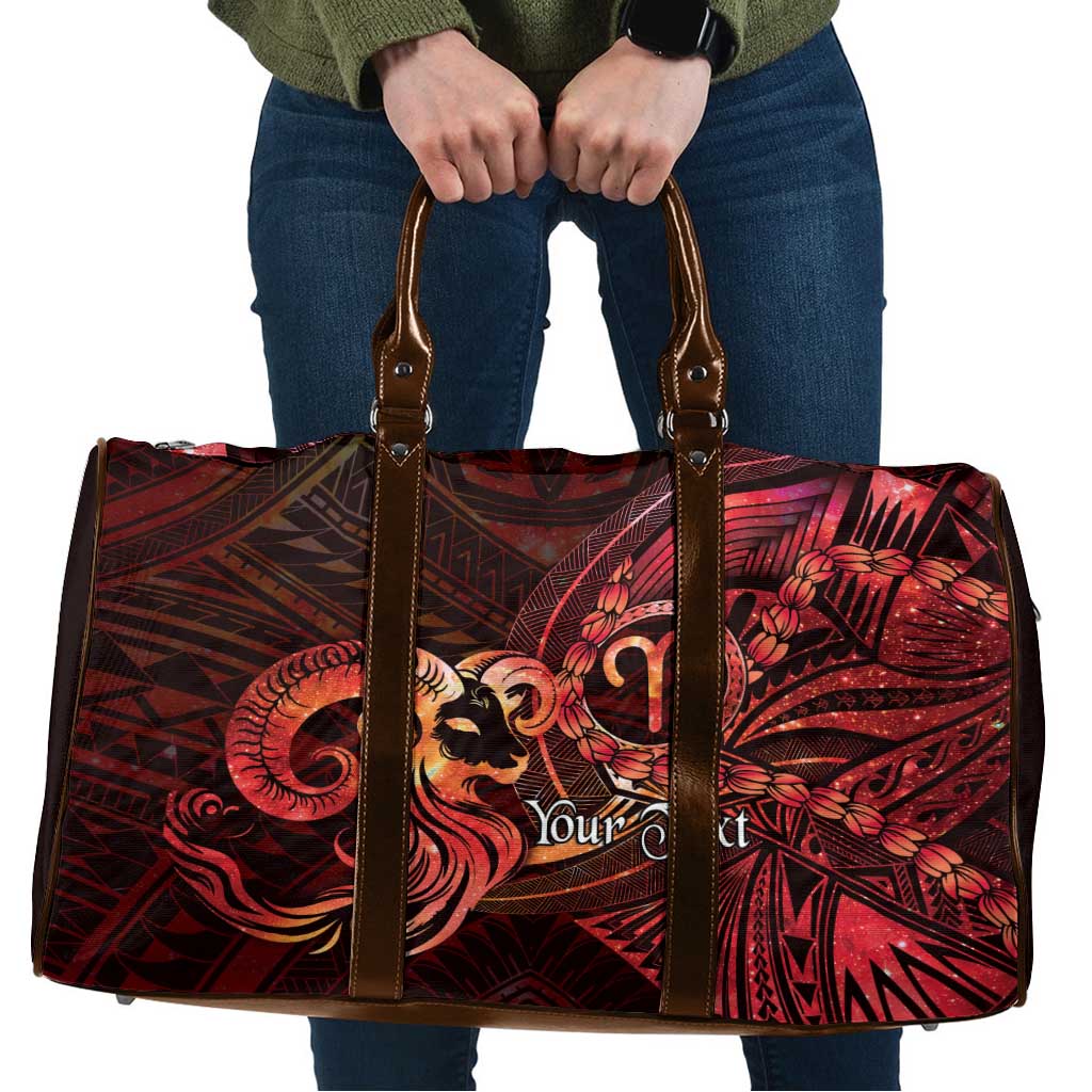 Personalised Polynesia Zodiac Aries Travel Bag Galaxy Polynesian Pattern Chest Tattoo Style