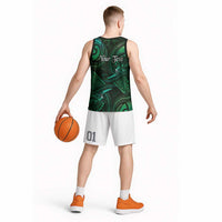 Personalised Polynesia Zodiac Taurus Basketball Jersey Galaxy Polynesian Pattern Chest Tattoo Style