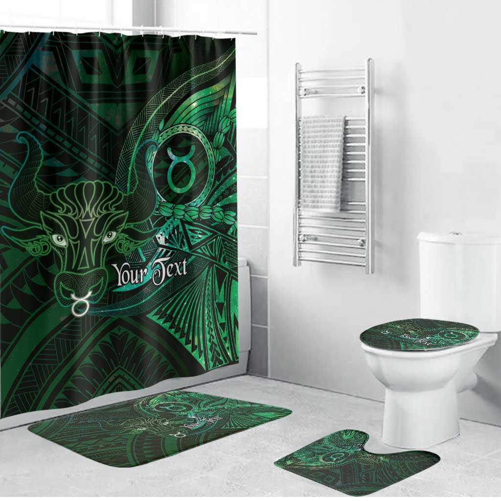 Personalised Polynesia Zodiac Taurus Bathroom Set Galaxy Polynesian Pattern Chest Tattoo Style