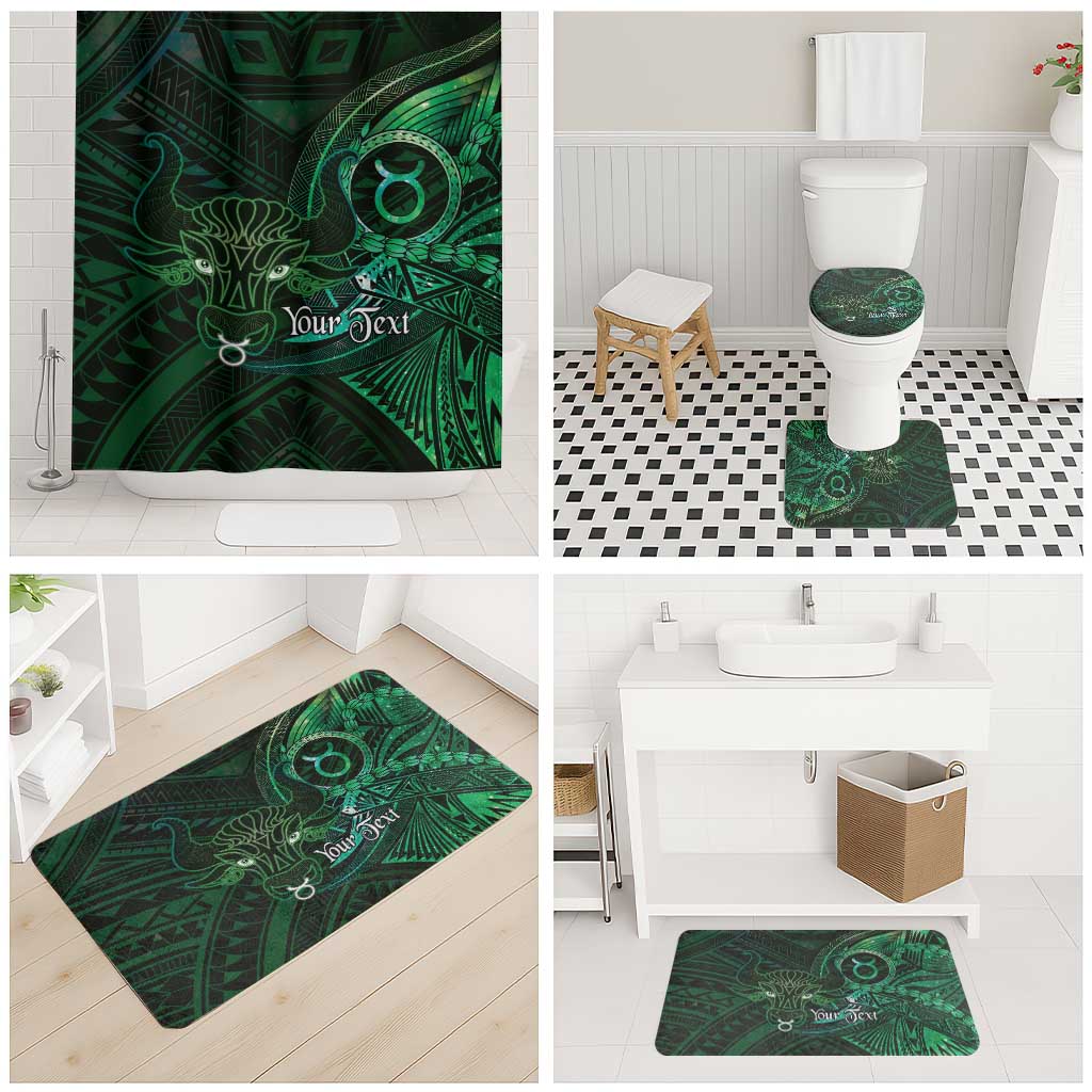 Personalised Polynesia Zodiac Taurus Bathroom Set Galaxy Polynesian Pattern Chest Tattoo Style