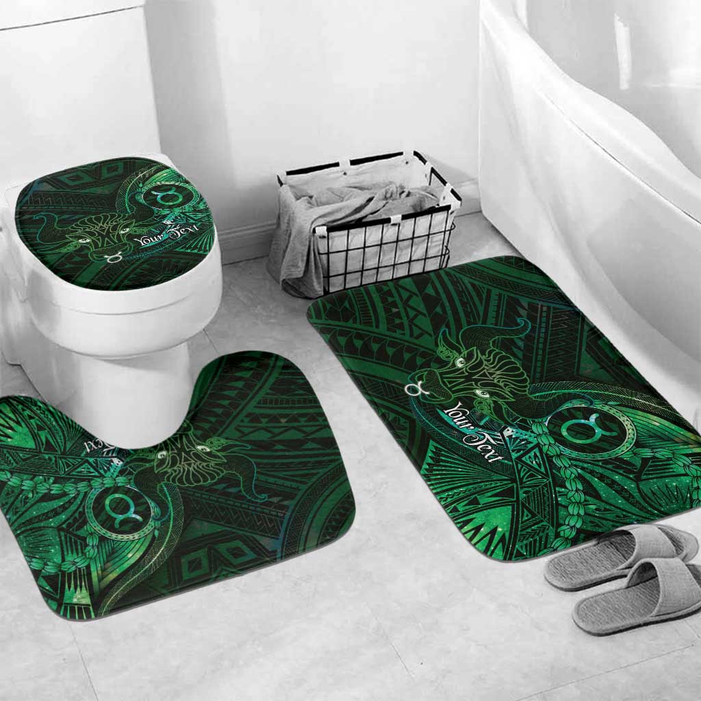 Personalised Polynesia Zodiac Taurus Bathroom Set Galaxy Polynesian Pattern Chest Tattoo Style