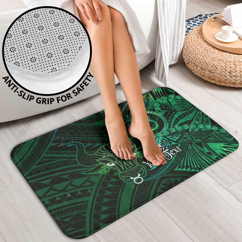 Personalised Polynesia Zodiac Taurus Bathroom Set Galaxy Polynesian Pattern Chest Tattoo Style