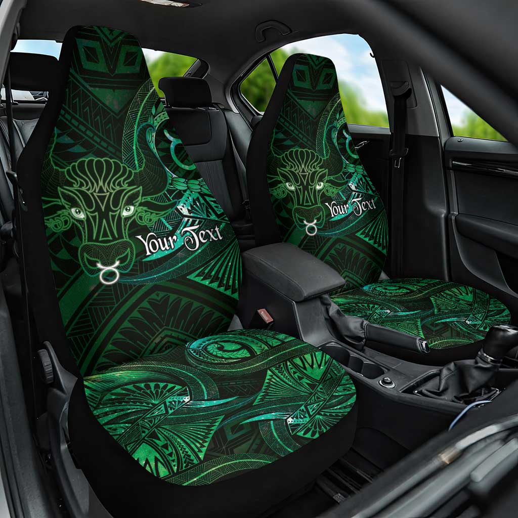 Personalised Polynesia Zodiac Taurus Car Seat Cover Galaxy Polynesian Pattern Chest Tattoo Style