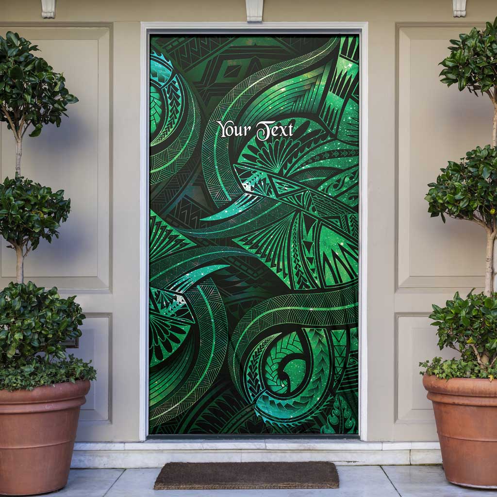 Personalised Polynesia Zodiac Taurus Door Cover Galaxy Polynesian Pattern Chest Tattoo Style
