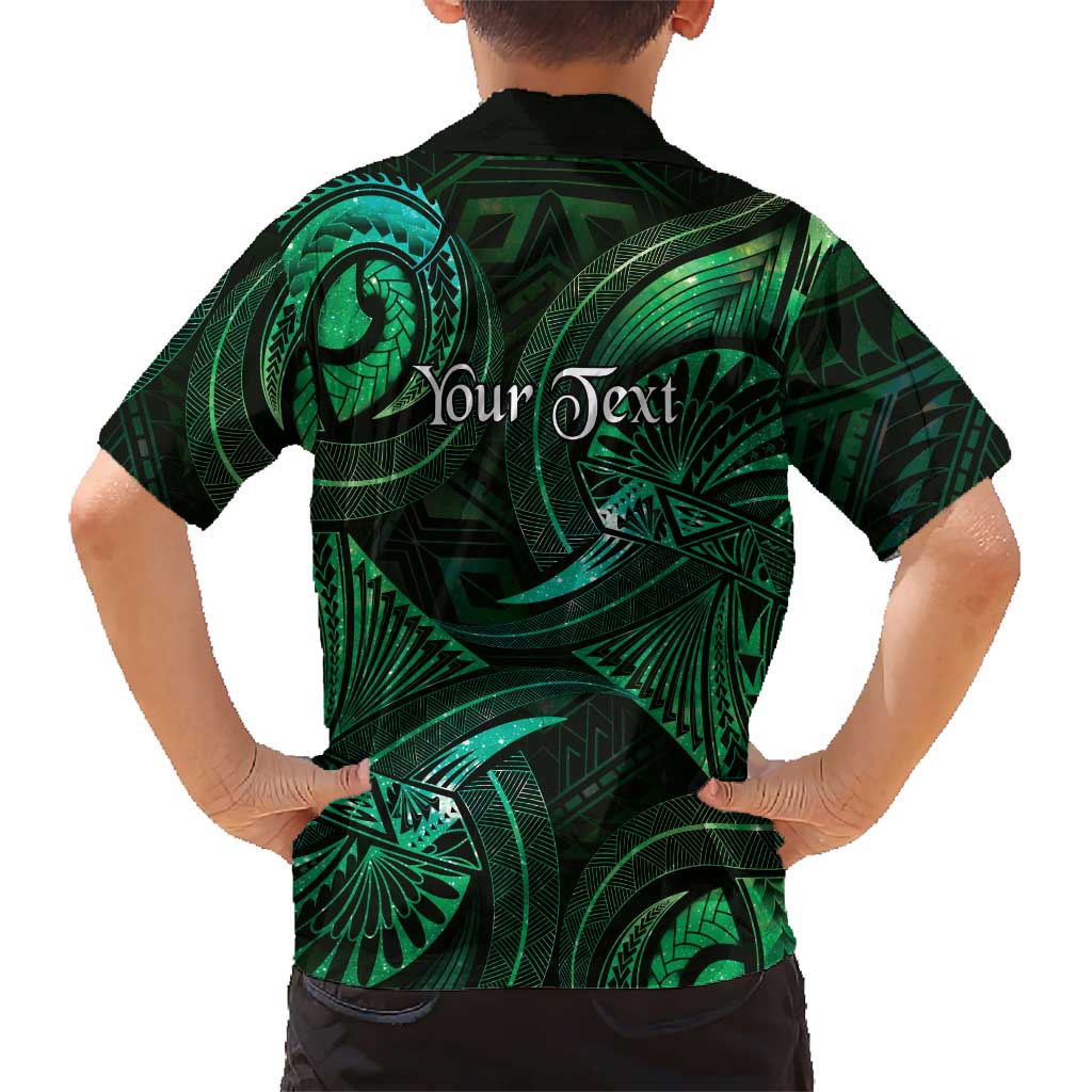 Personalised Polynesia Zodiac Taurus Family Matching Short Sleeve Bodycon Dress and Hawaiian Shirt Galaxy Polynesian Pattern Chest Tattoo Style LT14 - Polynesian Pride
