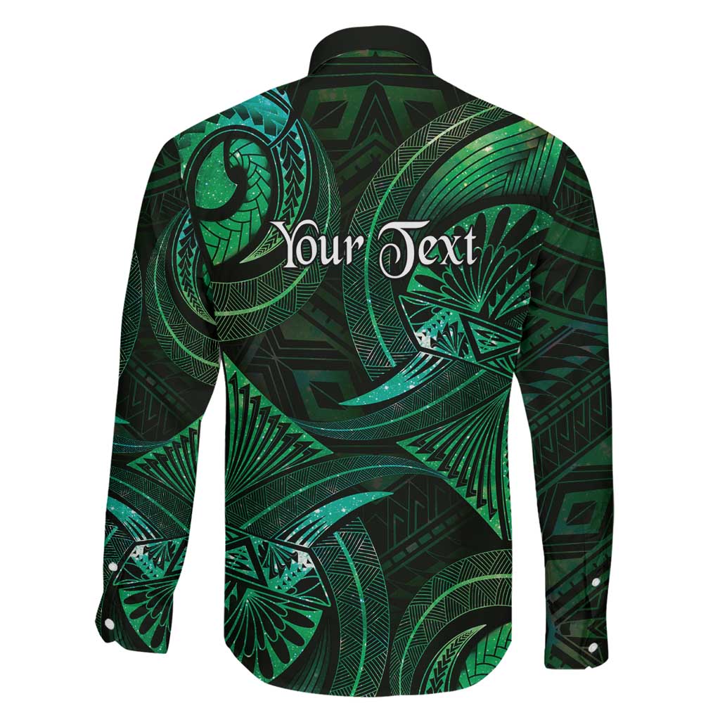 Personalised Polynesia Zodiac Taurus Family Matching Short Sleeve Bodycon Dress and Hawaiian Shirt Galaxy Polynesian Pattern Chest Tattoo Style LT14 - Polynesian Pride