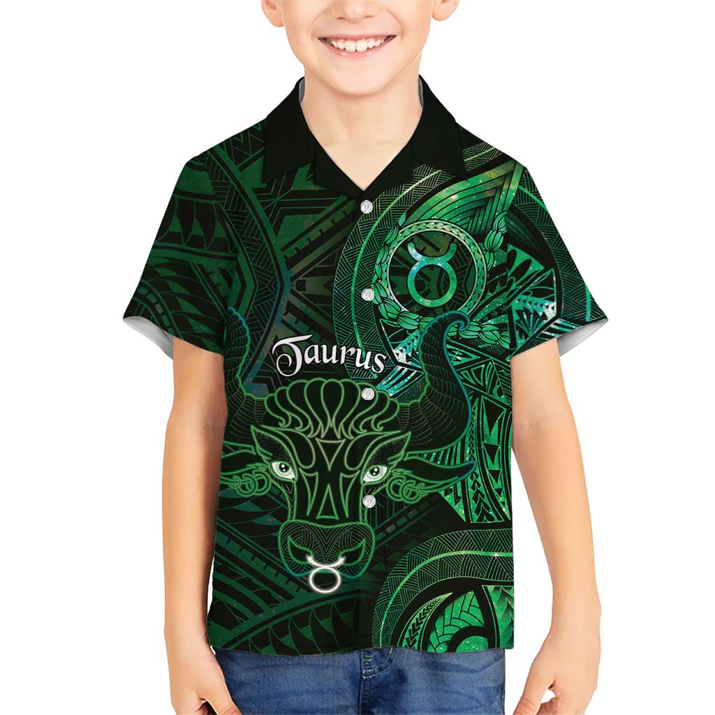 Personalised Polynesia Zodiac Taurus Hawaiian Shirt Galaxy Polynesian Pattern Chest Tattoo Style LT14 - Polynesian Pride
