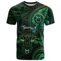 Personalised Polynesia Zodiac Taurus T Shirt Galaxy Polynesian Pattern Chest Tattoo Style